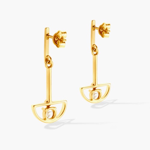 Kolczyki Savicki: srebrne pozłacane, cyrkonie